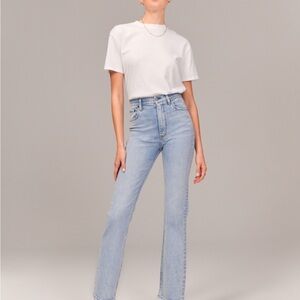 Abercrombie Ultra High Rise Ankle Straight Jean